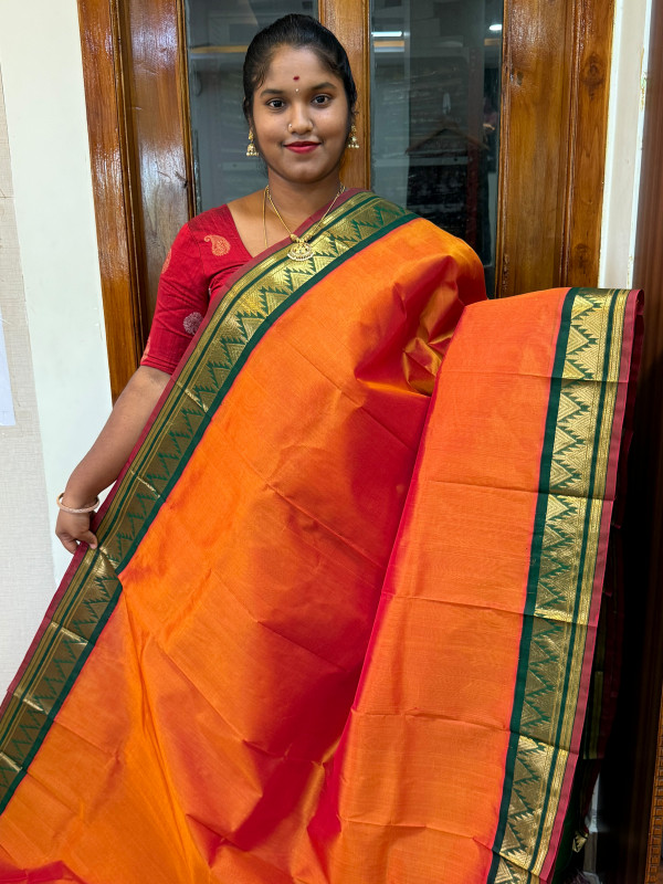 Silk Cotton Korvai Special Simha And Green(SCKSS129)