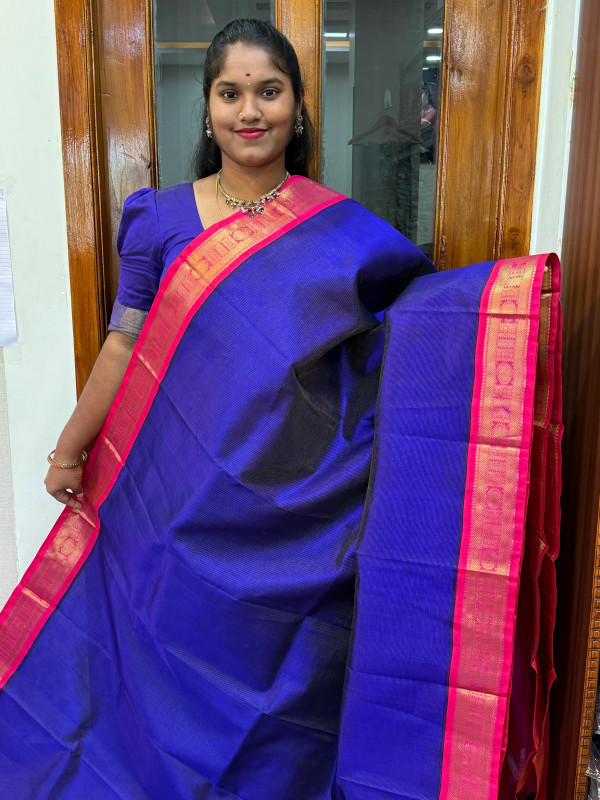 Silk Cotton Korvai Vairaoosi Violet And Pink (VKSC11)